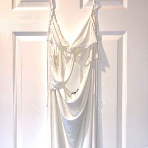 Fashion Nova cutout white maxi dress. 2X. Never worn, tagged.